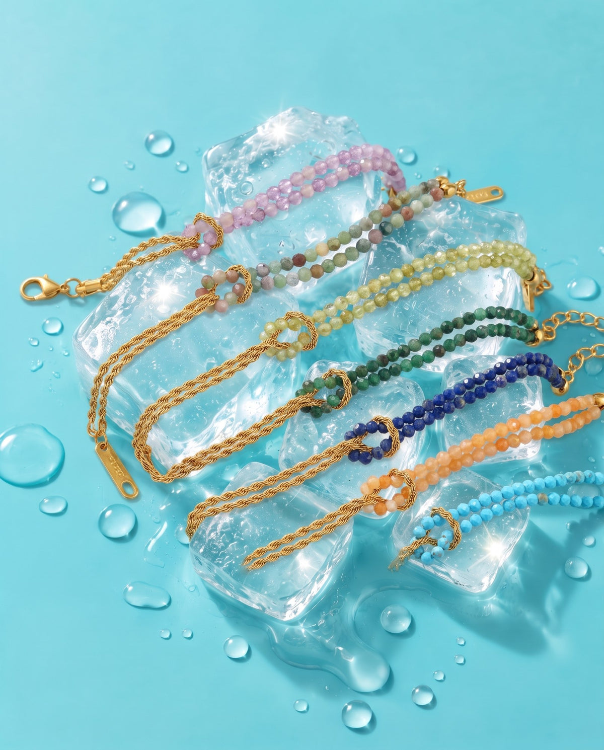 Pulsera Piedra Natural: las 7 piedras sobre hielo - Miss Melinda