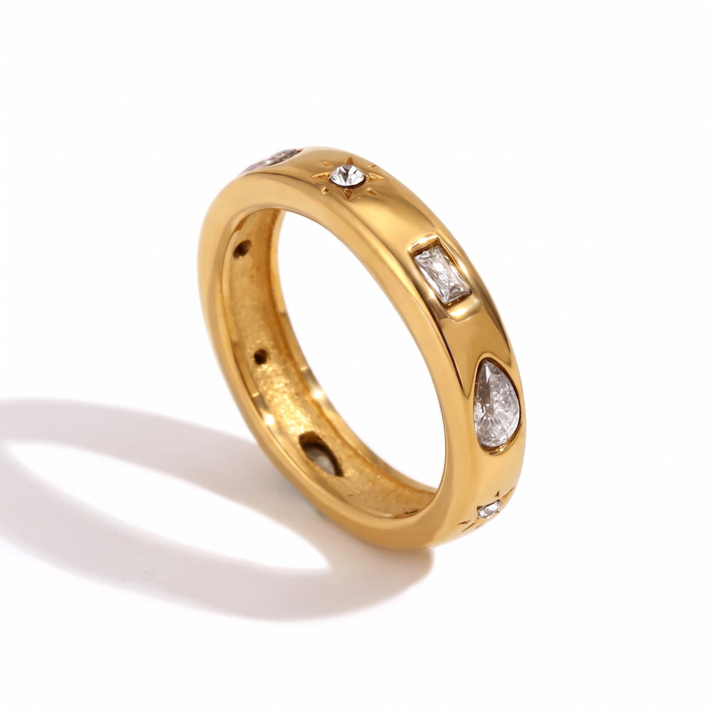 Anillo blancas · Dorado