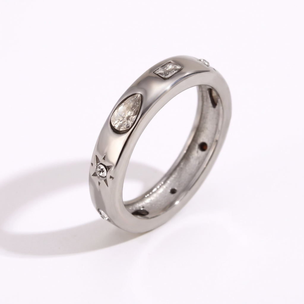 Anillo blancas · Plateado