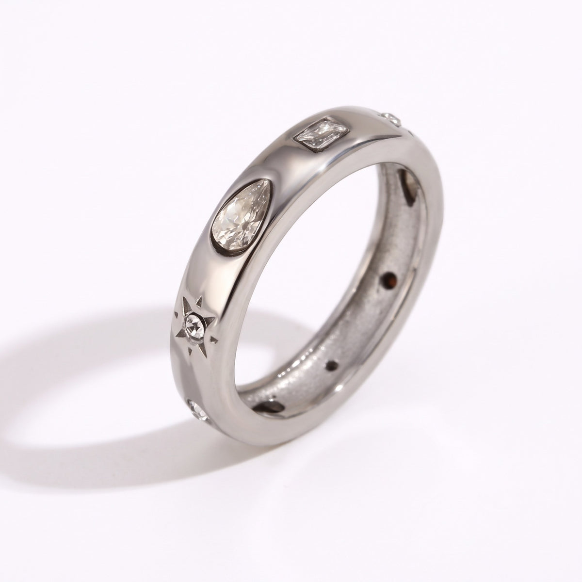 Anillo blancas · Plateado