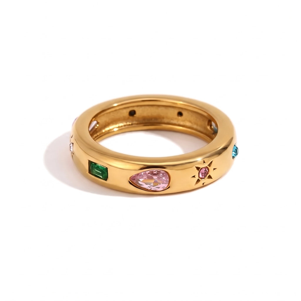 Anillo de colores · Dorado